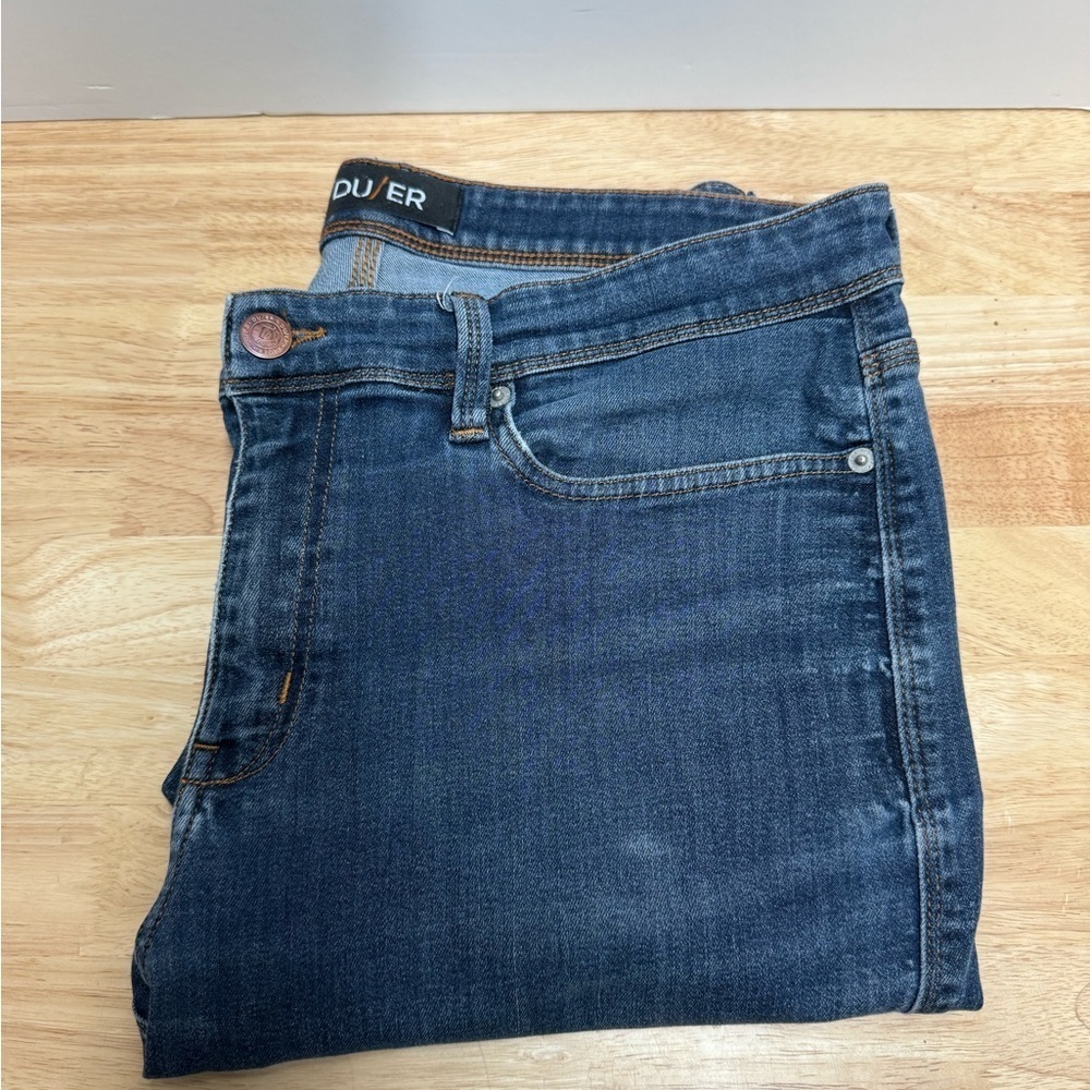 DUER Men's Slim Fit Dark Blue Jeans